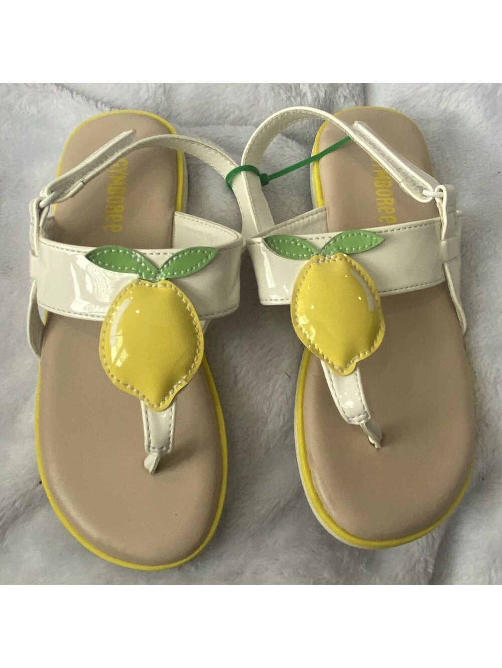Gymboree White Lemon Patent Sandals – Girls Size 12